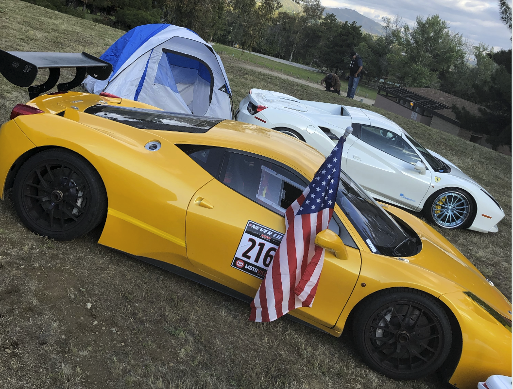 Ferrari 488 Spyder Camping with Supercars
